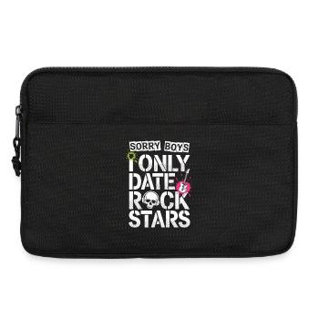Festival Sorry Boys I Only Date Rock Stars Groupie - Laptoptasche 13" - Schwarz - Vorne