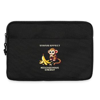 Status-Effekt: Schelmische Energie | Affenwitz - Laptoptasche 13" - Schwarz - Vorne