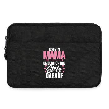 Ich Bin Mama Und Ja Ich Bin Stolz Darauf - Sacoche pour ordinateur portable 13 pouces - noir - Devant