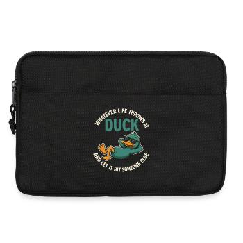 Relaxed duck humor for cool guys - Laptop bag 13" - black - Front