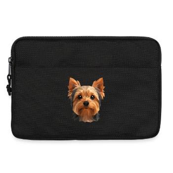 Süßer Yorkshire Terrier – Polygon Hundedesign - Laptoptasche 13" - Schwarz - Vorne