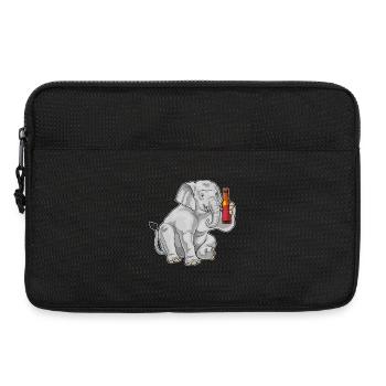 Elephant bouteille de bière - Sacoche pour ordinateur portable 13 pouces - noir - Devant