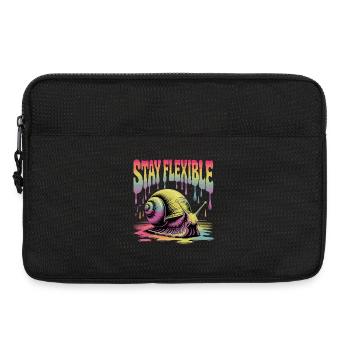 Restez flexible Illustration d’escargot coloré - Sacoche pour ordinateur portable 13 pouces - noir - Devant