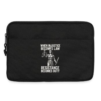 When injustice becomes right, resistance becomes - Laptop bag 13" - black - Front