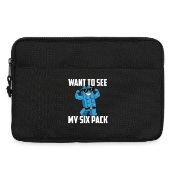 Willst du meinen Sixpack Brick Builder Block sehen  - Laptoptasche 13" - Schwarz - Vorne