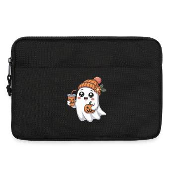 Geist Halloween Kürbis Latte Spaß - Laptoptasche 13" - Schwarz - Vorne