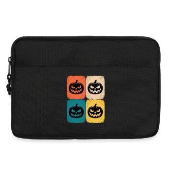 Retro Kürbis Halloween Pop Art Stil - Laptoptasche 13" - Schwarz - Vorne