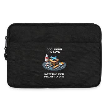 Cooldown: Farbe trocknet | Miniaturen - Laptoptasche 13" - Schwarz - Vorne