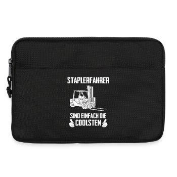 Staplerfahrer sind einfach die Coolsten / Spruch - Laptoptasche 13" - Schwarz - Vorne