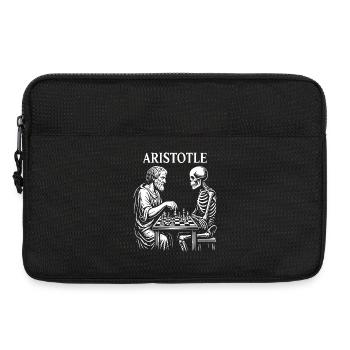 Échecs Aristote vs Skeleton - Sacoche pour ordinateur portable 13 pouces - noir - Devant
