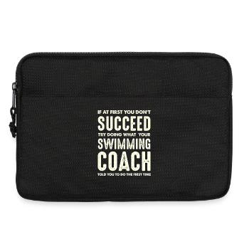 Meaningful saying swimming coach motivation - Laptop bag 13" - black - Front