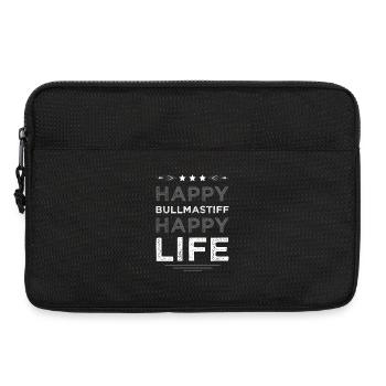 Glückliches Bullmastiff Leben - Laptoptasche 13" - Schwarz - Vorne
