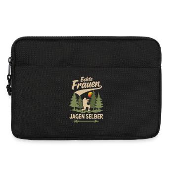 Chasse à la chasseuse Chasse Permis de chasse du chasseur - Sacoche pour ordinateur portable 13 pouces - noir - Devant
