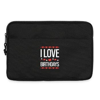 I Love Birthdays - Laptop bag 13" - black - Front