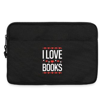 J’adore les livres - Sacoche pour ordinateur portable 13 pouces - noir - Devant