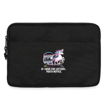 Funny If I Won The Lottery You'd Notice Yacht boat - Laptop bag 13" - black - Front