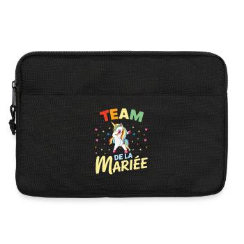 Team Braut Einhorn Dabbing Junggesellenabschied Humor - Laptoptasche 13" - Schwarz - Vorne