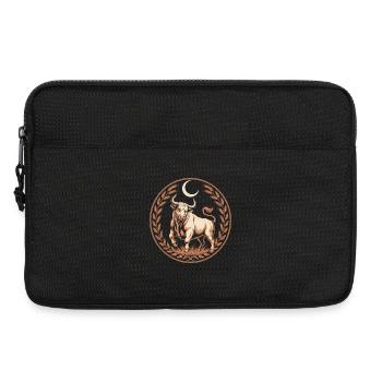 Taureau Zodiaque Lune Laurier Fort Taureau - Sacoche pour ordinateur portable 13 pouces - noir - Devant