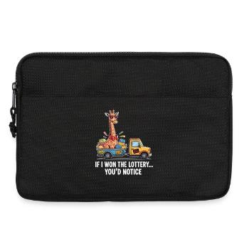 Funny If I Won The Lottery You'd Notice Yacht boat - Laptop bag 13" - black - Front