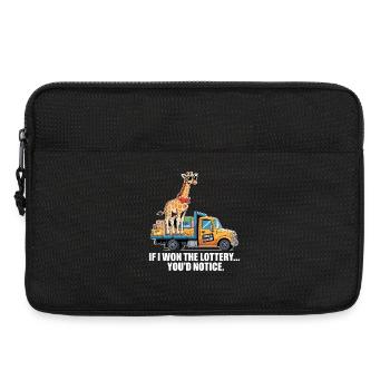 Funny If I Won The Lottery You'd Notice Yacht boat - Laptop bag 13" - black - Front