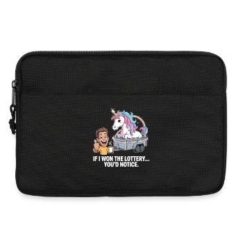 Funny If I Won The Lottery You’d Notice Yacht boat - Laptoptasche 13" - Schwarz - Vorne