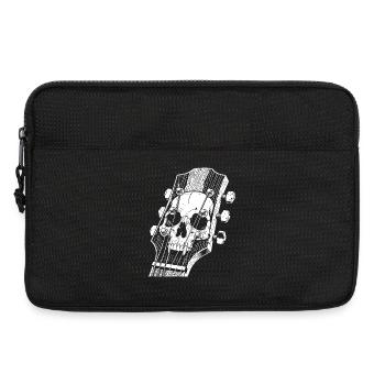 Crâne sur tête de guitare - Sacoche pour ordinateur portable 13 pouces - noir - Devant