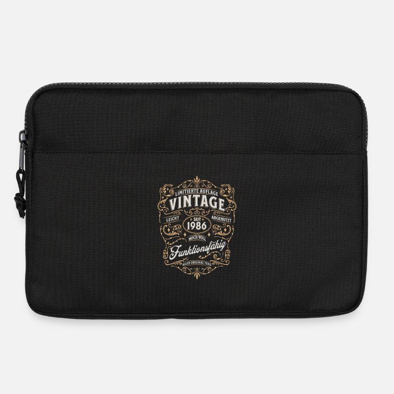 Vintage 1986 Design zum 40. Geburtstag - Laptoptasche 13" - Schwarz
