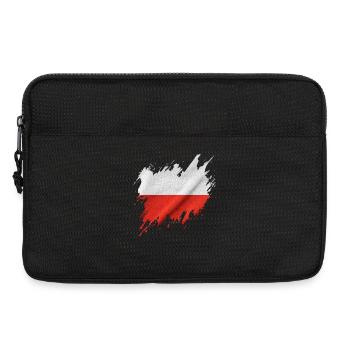 Drapeau de la Pologne, style déchiré - Sacoche pour ordinateur portable 13 pouces - noir - Devant