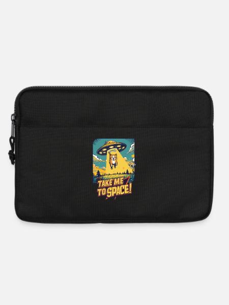 Katze UFO All-Abenteuer - Laptoptasche 13" - Schwarz
