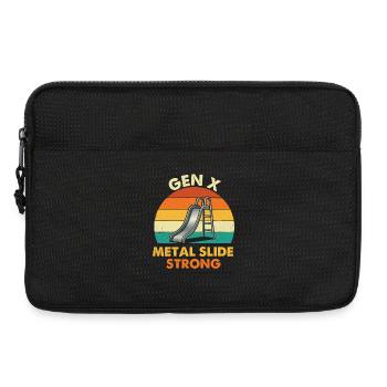Gen X Metal Slide Starke wilde Kindheit Zitat - Laptoptasche 13" - Schwarz - Vorne