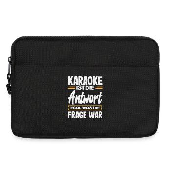 Karaoke Ist Die Antwort Lustiges Karaoke Singen - Laptoptasche 13" - Schwarz - Vorne