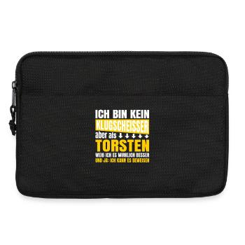 Ich bin kein Klugscheisser Torsten - Laptoptasche 13" - Schwarz - Vorne