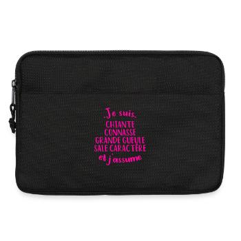 Nervige, großmaulige schmutzige Figur Böses Mädchen - Laptoptasche 13" - Schwarz - Vorne