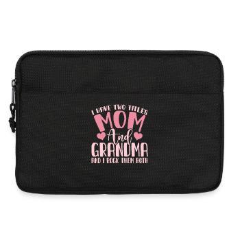 Mamie Maman Cadeau Noël Grand-mère - Sacoche pour ordinateur portable 13 pouces - noir - Devant