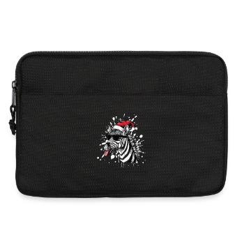 Zebra Christmas Funny - Laptop bag 13" - black - Front