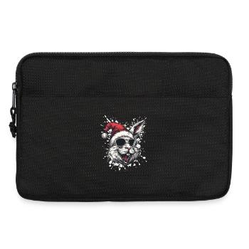 Hase Weihnachten Lustig - Laptoptasche 13" - Schwarz - Vorne