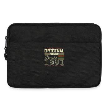 Anniversaire 34 ans | Originale Décembre 1991 - Sacoche pour ordinateur portable 13 pouces - noir - Devant