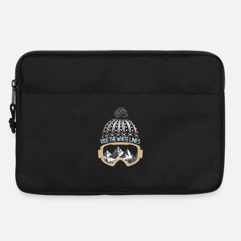 Ride the White Lines - Laptoptasche 13" - Schwarz