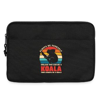 Koala Motto Rétro Coucher de soleil - Sacoche pour ordinateur portable 13 pouces - noir - Devant