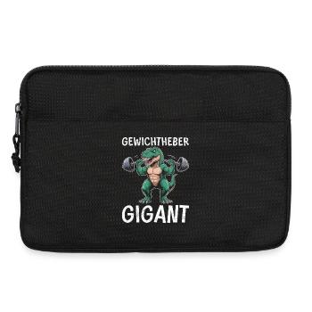 GEWICHTHEBER GIGANT Dinosaurier Lustiges - Laptoptasche 13" - Schwarz - Vorne