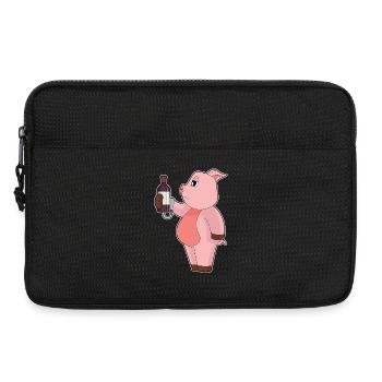 Pork Bottle Red Wine - Laptop bag 13" - black - Front