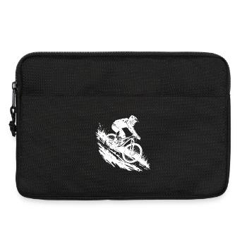 Energisches Mountainbike Art Cycling - Laptoptasche 13" - Schwarz - Vorne