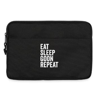 Essen, Schlafen, Goon, Wiederholen, Gooning - Laptoptasche 13" - Schwarz - Vorne