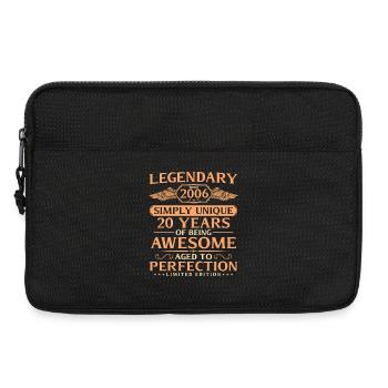 Jahrgang 2006 geboren 20. Geburtstag Geschenkidee - Laptoptasche 13" - Schwarz - Vorne