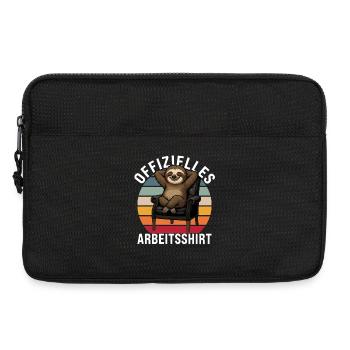 Chemise de travail officielle paresseux bureau disant - Sacoche pour ordinateur portable 13 pouces - noir - Devant