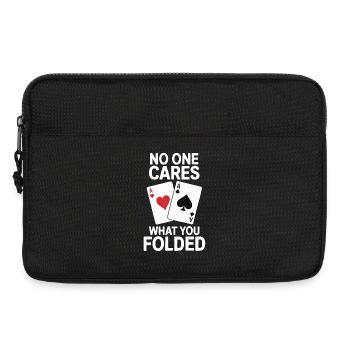 Poker - No One Cares Spruch Design - Laptoptasche 13" - Schwarz - Vorne