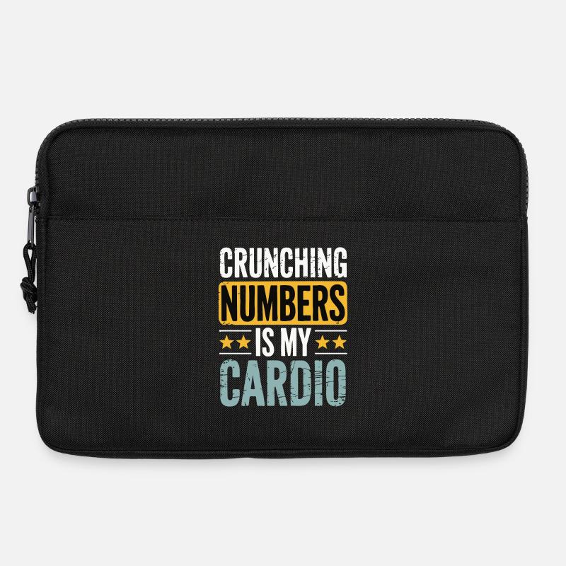 Crunching Numbers - Cardio Finanzhumor - Laptoptasche 13" - Schwarz