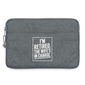 Retired : Wife in Charge - Laptop bag 13" - heather grey - Front