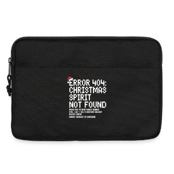 Error 404 Weihnachten – Lustiges Nerd Xmas - Laptoptasche 13" - Schwarz - Vorne