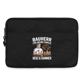 Constructeur pour ma famille – Herz & Hammer - Sacoche pour ordinateur portable 13 pouces - noir - Devant